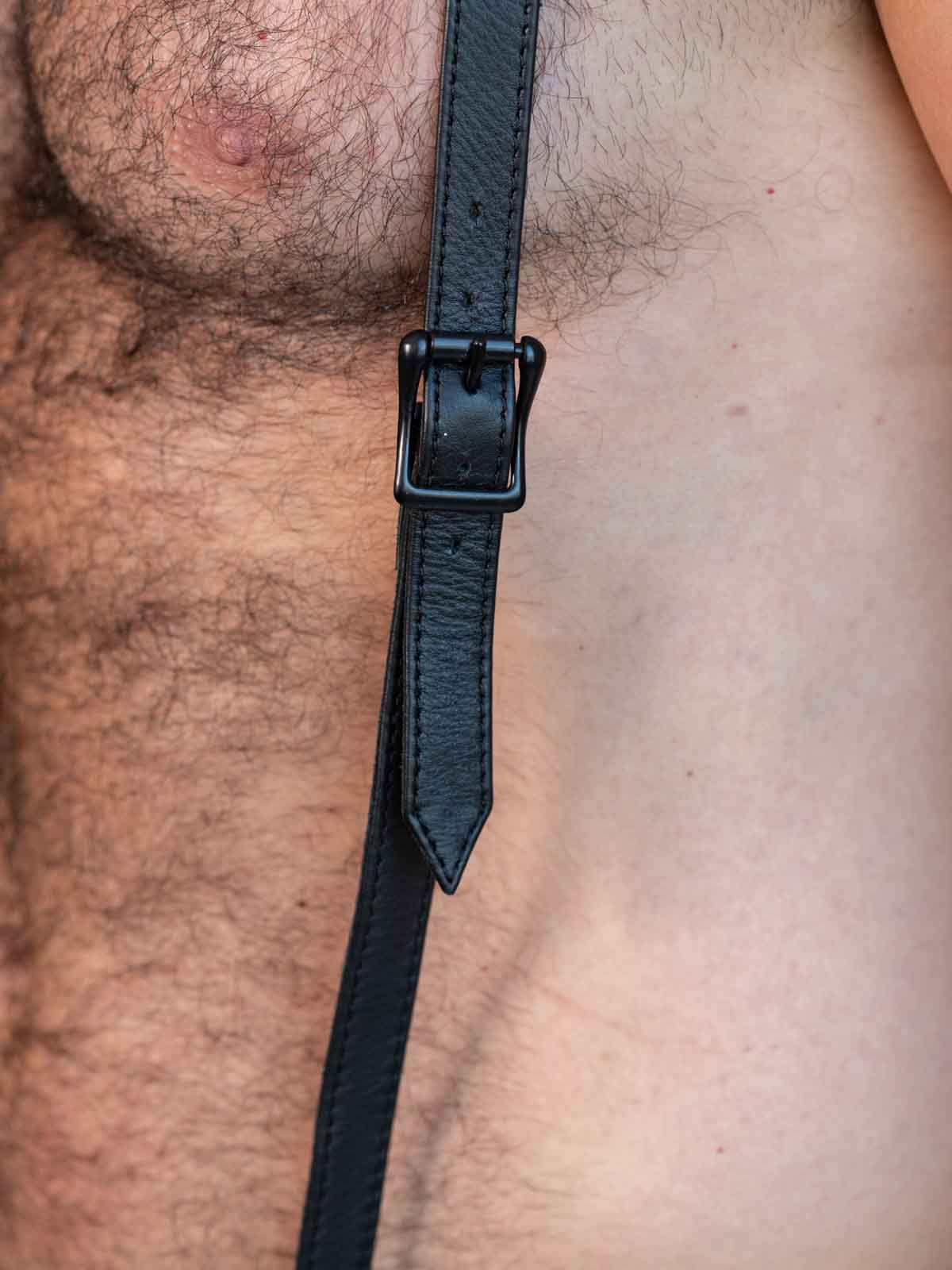 Fk Leather Garment Braces Black Black - Fullkit.com
