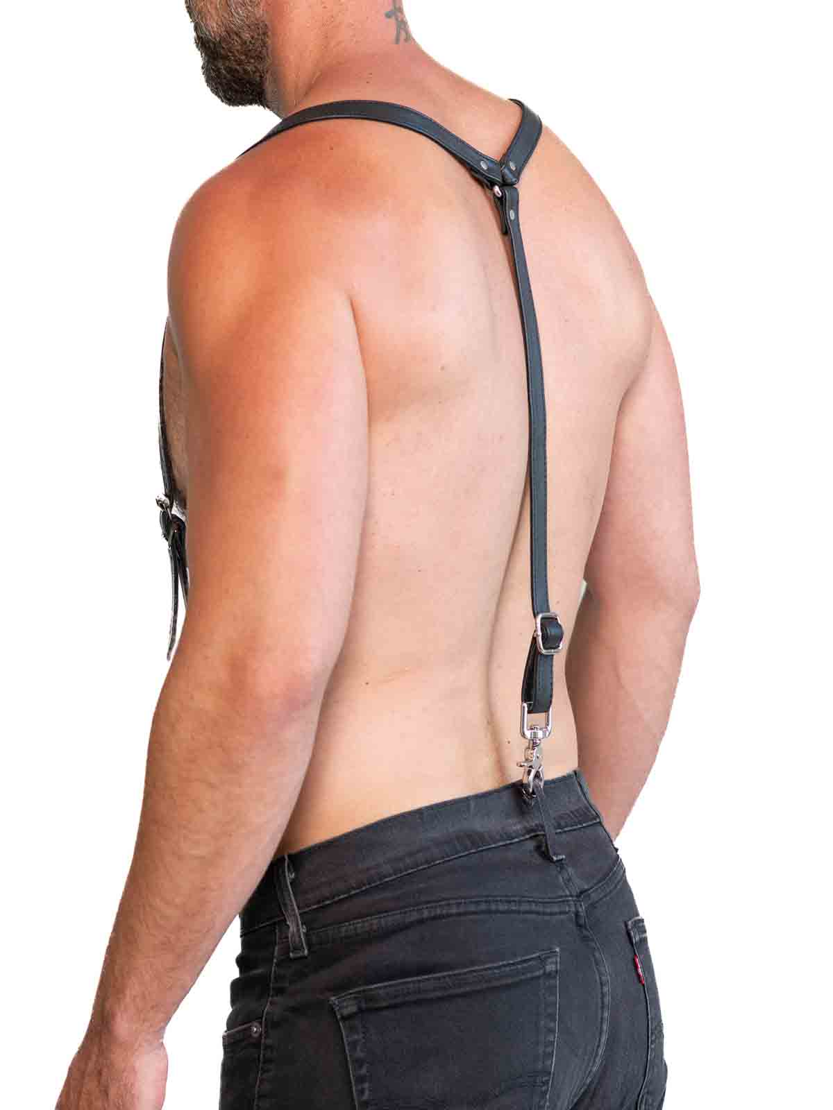Fk Leather Garment Braces Black Nickel - Fullkit.com