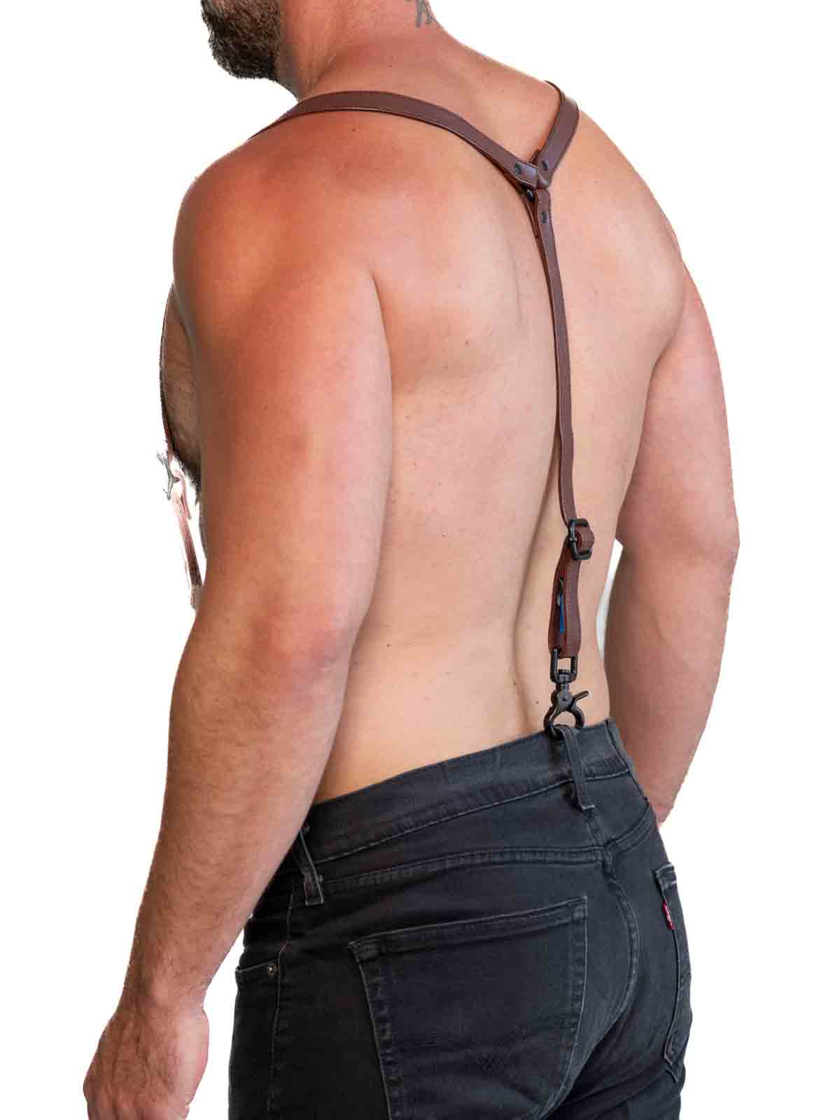 Fk Leather Garment Braces Tobacco Brown - Fullkit.com
