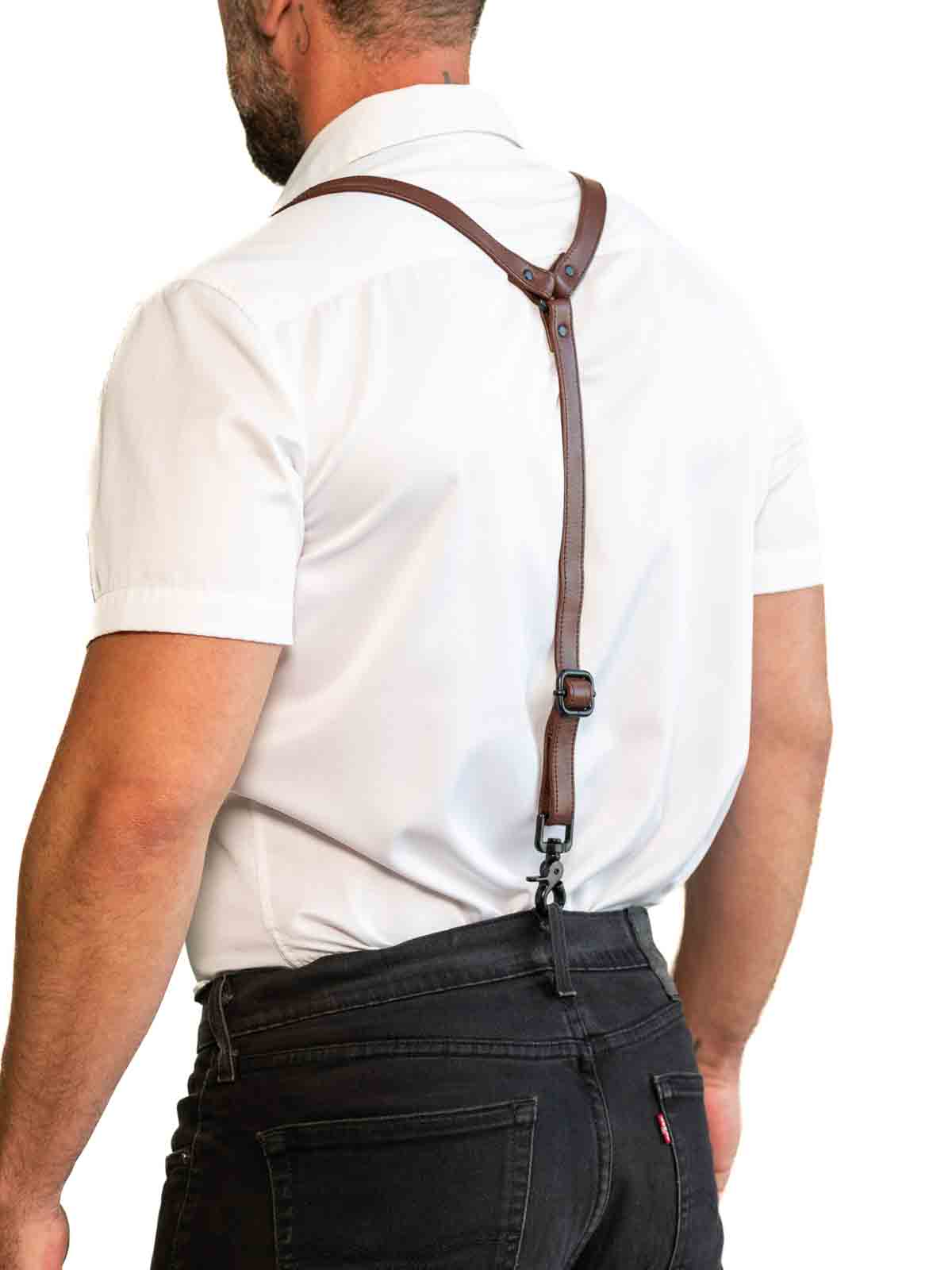 Fk Leather Garment Braces Tobacco Brown - Fullkit.com