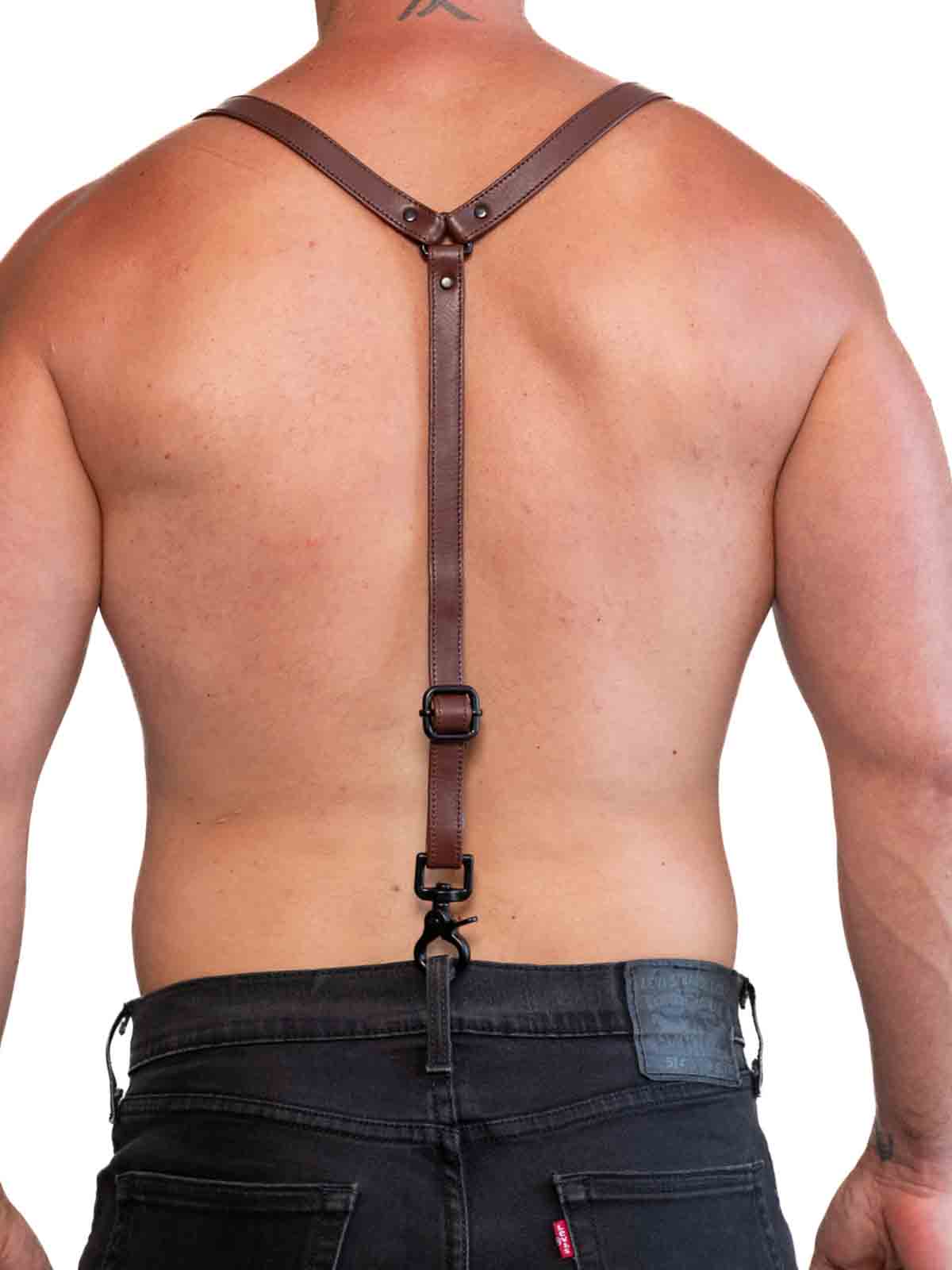 Fk Leather Garment Braces Tobacco Brown - Fullkit.com