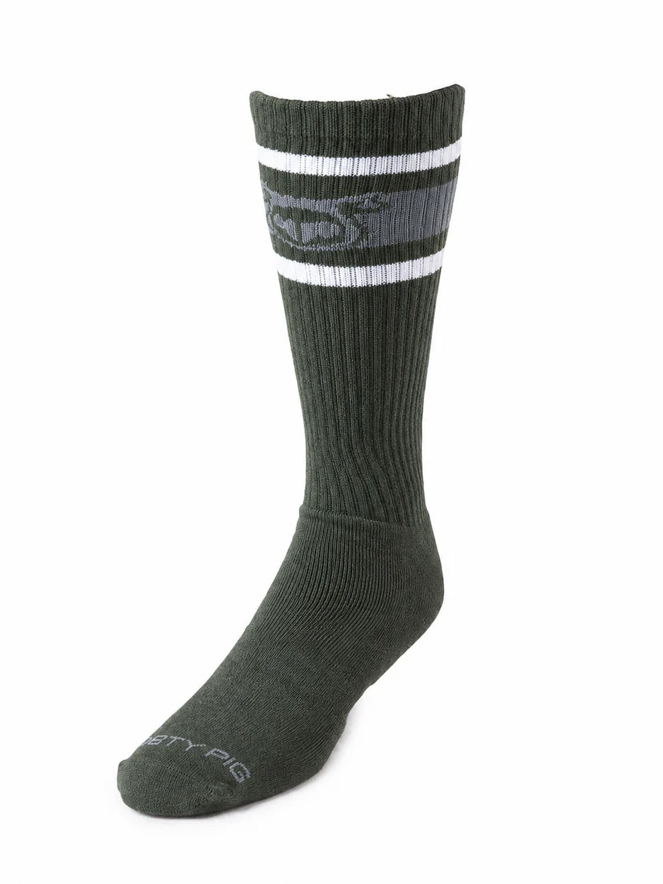 Hookd Up Sport Sock 3.0 Army Green Shark Grey White - Fullkit.com