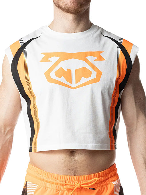 Nasty Pig Hyper Crop Top Vibrant Orange White Black - Fullkit.com