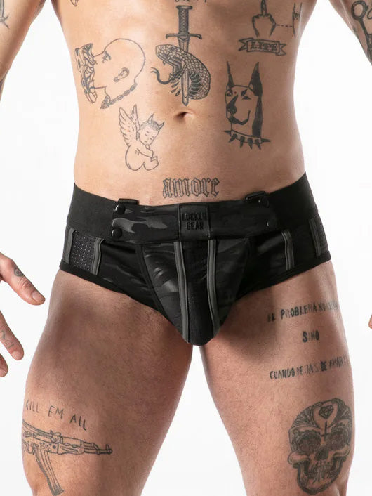 Locker Gear Full Military Access Jock Brief Black - Fullkit.com