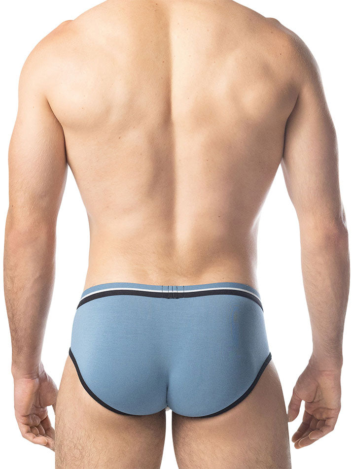 Nasty Pig Brawn U Front Brief Blue Steel Black White - Fullkit.com