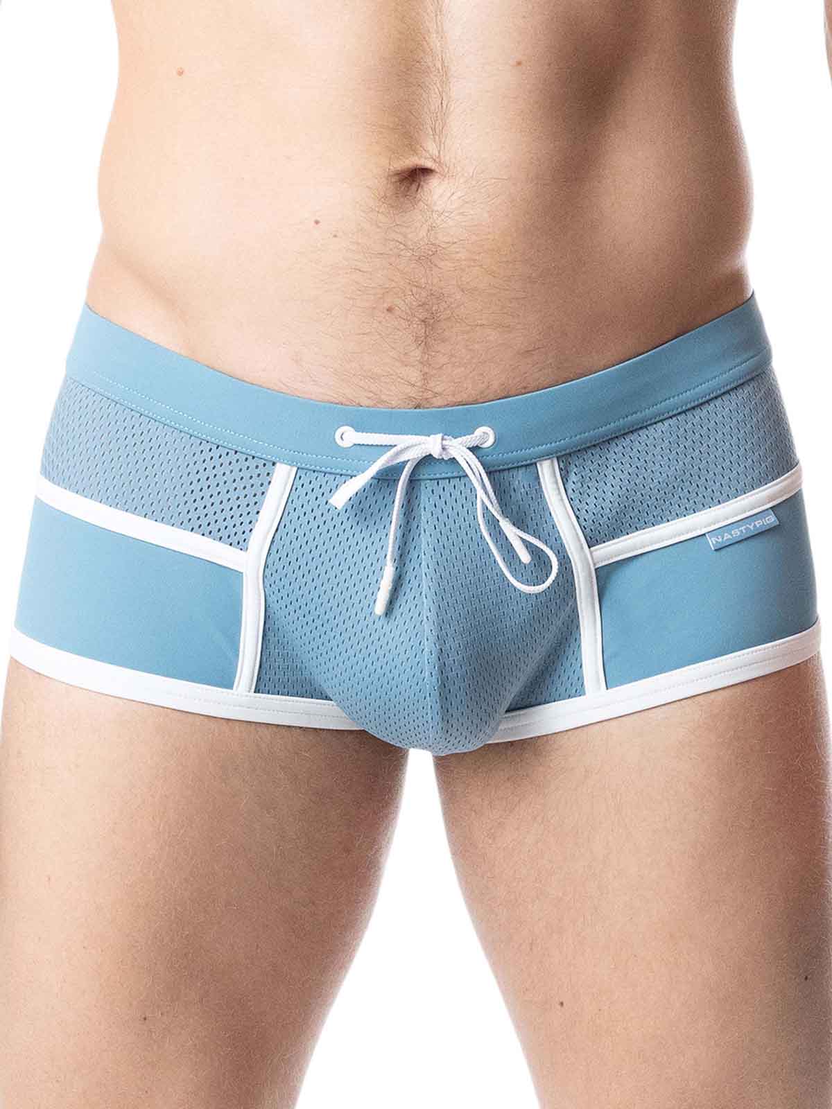 NASTY PIG OVERLAY SQUARE CUT LIGHT TEAL WHITE - FullKit.com