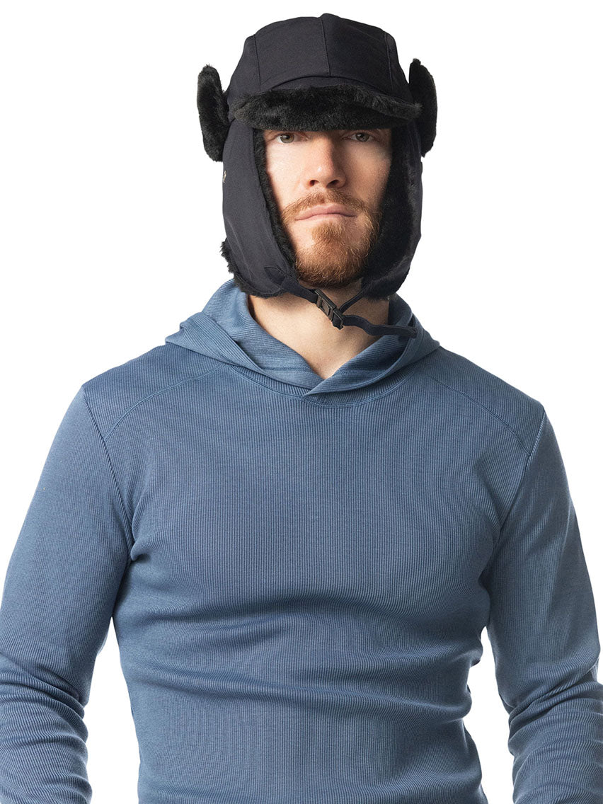 Nasty Pig Teddy Trapper Hat Black