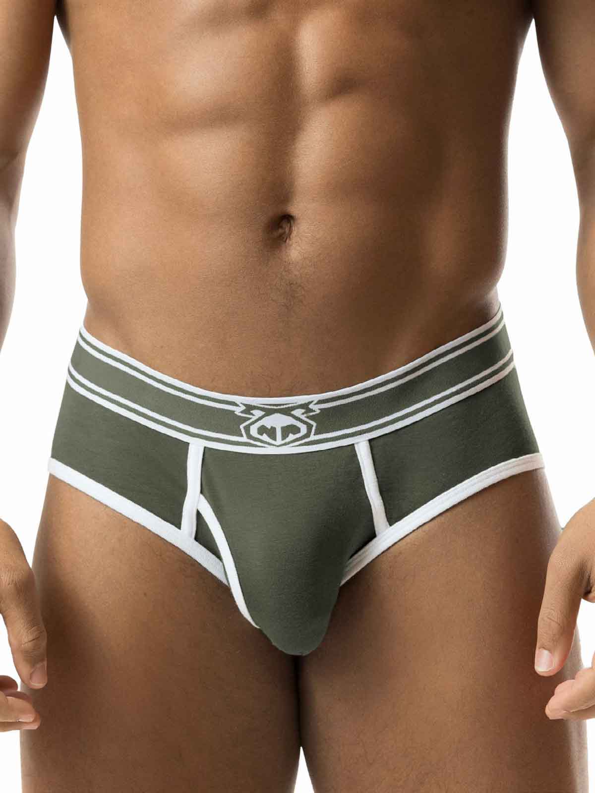 NASTY PIG CORE Y-FRONT BRIEF ARMY GREEN  - FullKit.com