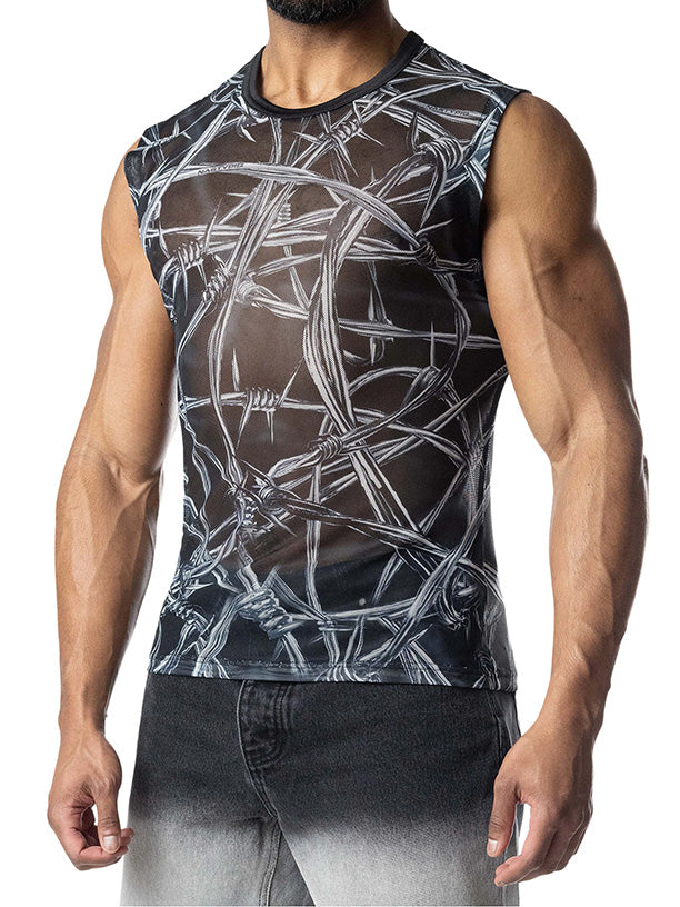 Nasty Pig Barbed Wire Sleeveless Shirt Black - Fullkit.com