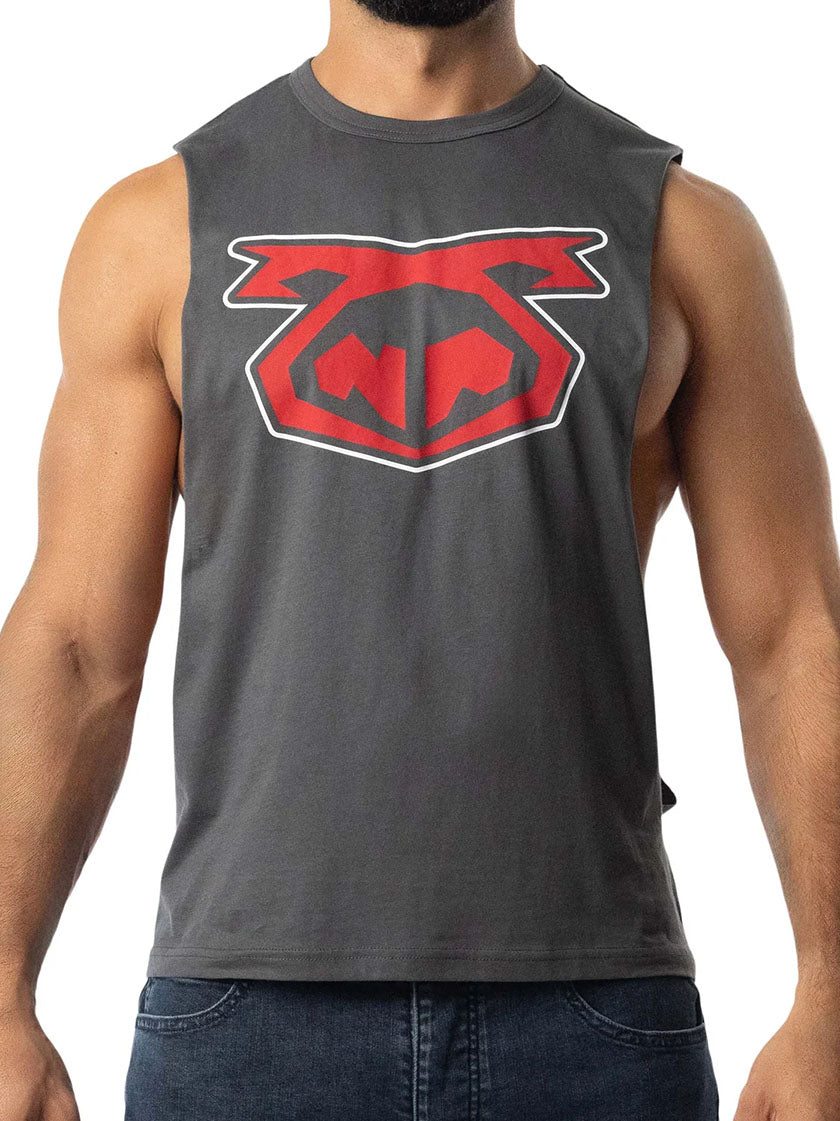 Nasty Pig Brandmark Shredder Tank Top 3.0 Charcoal Grey Red - Fullkit.com