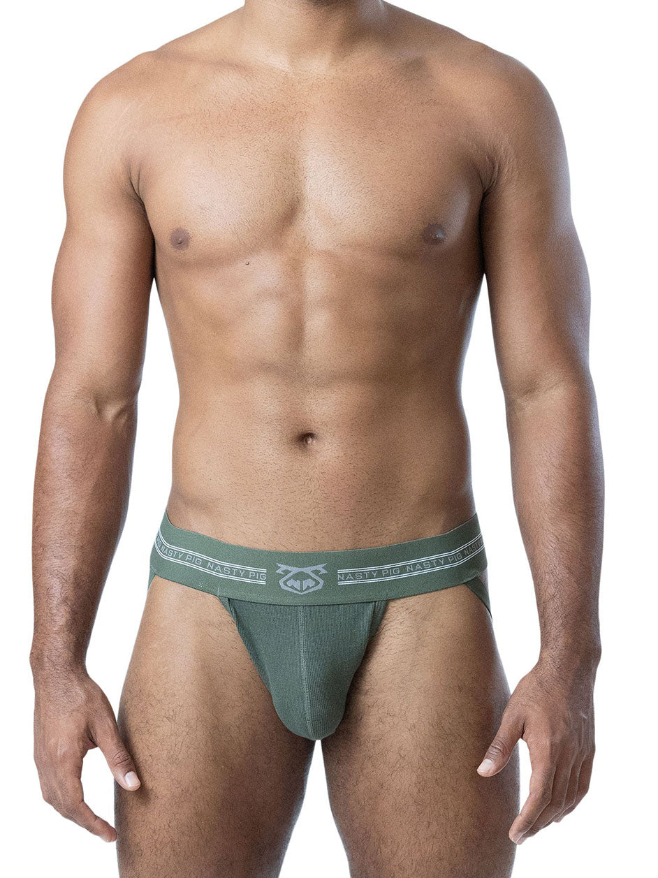 Nasty Pig Core Jock 3.0 Army Green Shark Grey White - Fullkit.com
