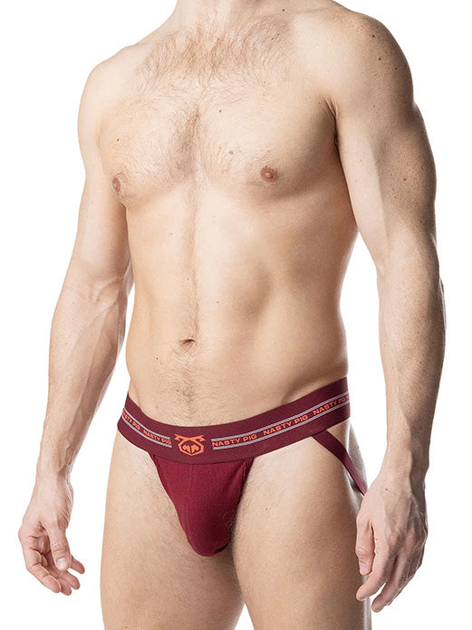 Nasty Pig Core Jock 3.0 Burgundy Vibrant Orange - Fullkit.com