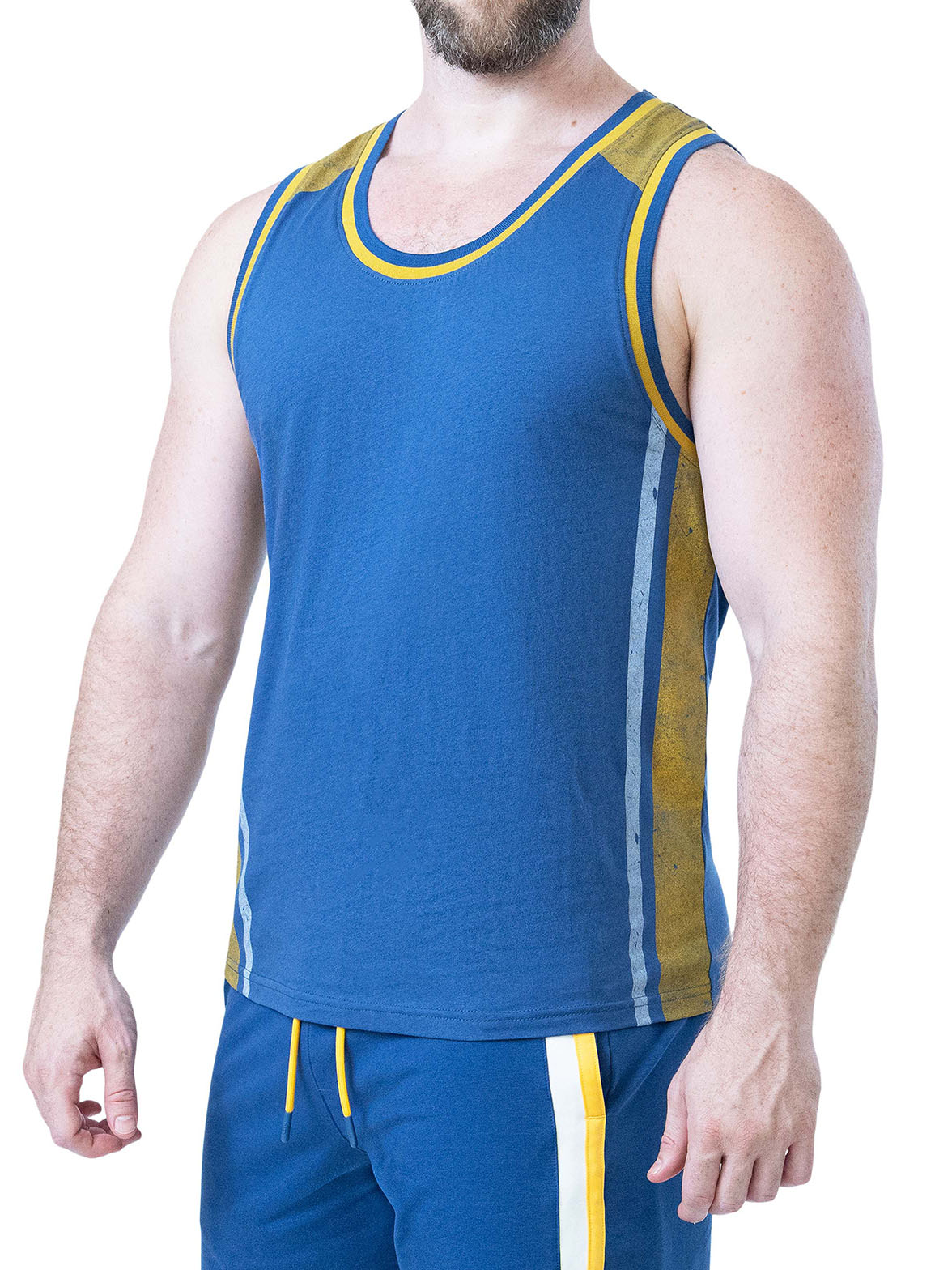 Nasty Pig Deadlift Tank Top Cadet Blue Goldenrod White - Fullkit.com