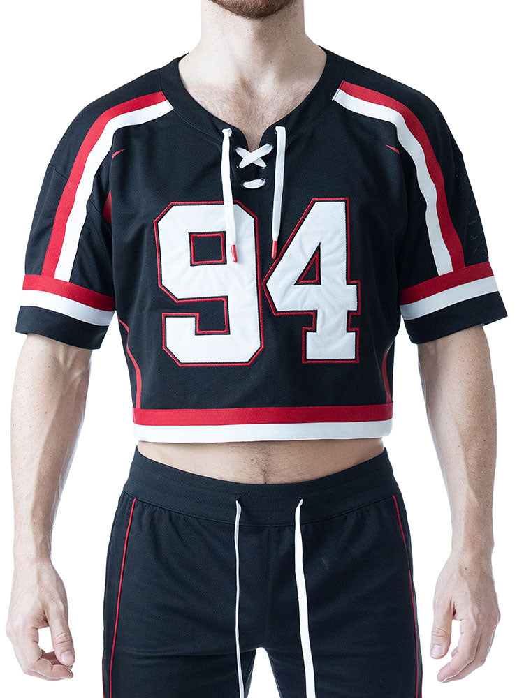 Nasty Pig Face Off Hockey Jersey Black System Red White - Fullkit.com