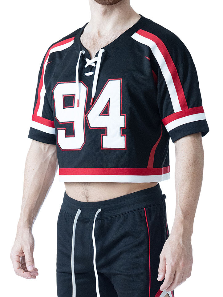 Nasty Pig Face Off Hockey Jersey Black System Red White - Fullkit.com