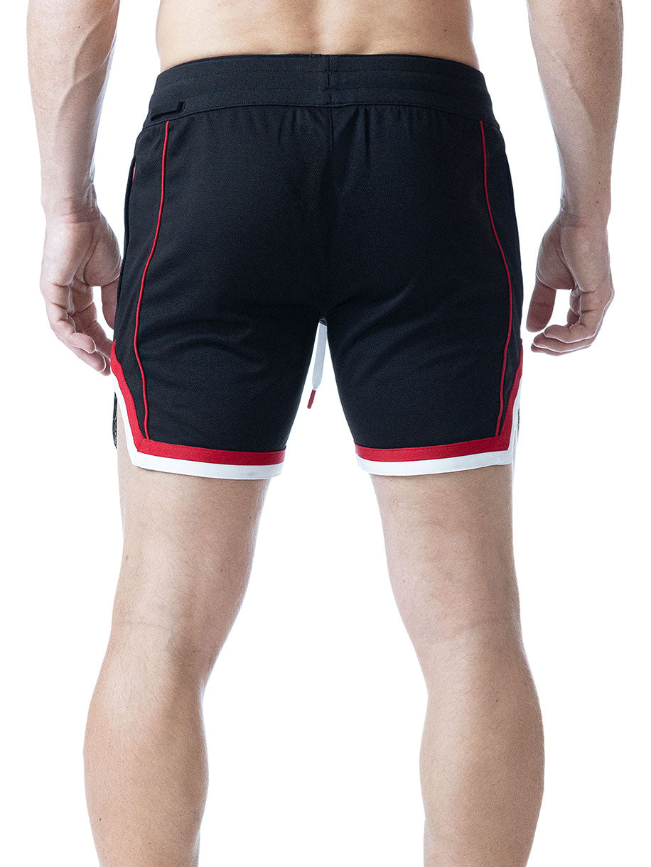 Nasty Pig Face Off Rugby Short Black System Red White - Fullkit.com
