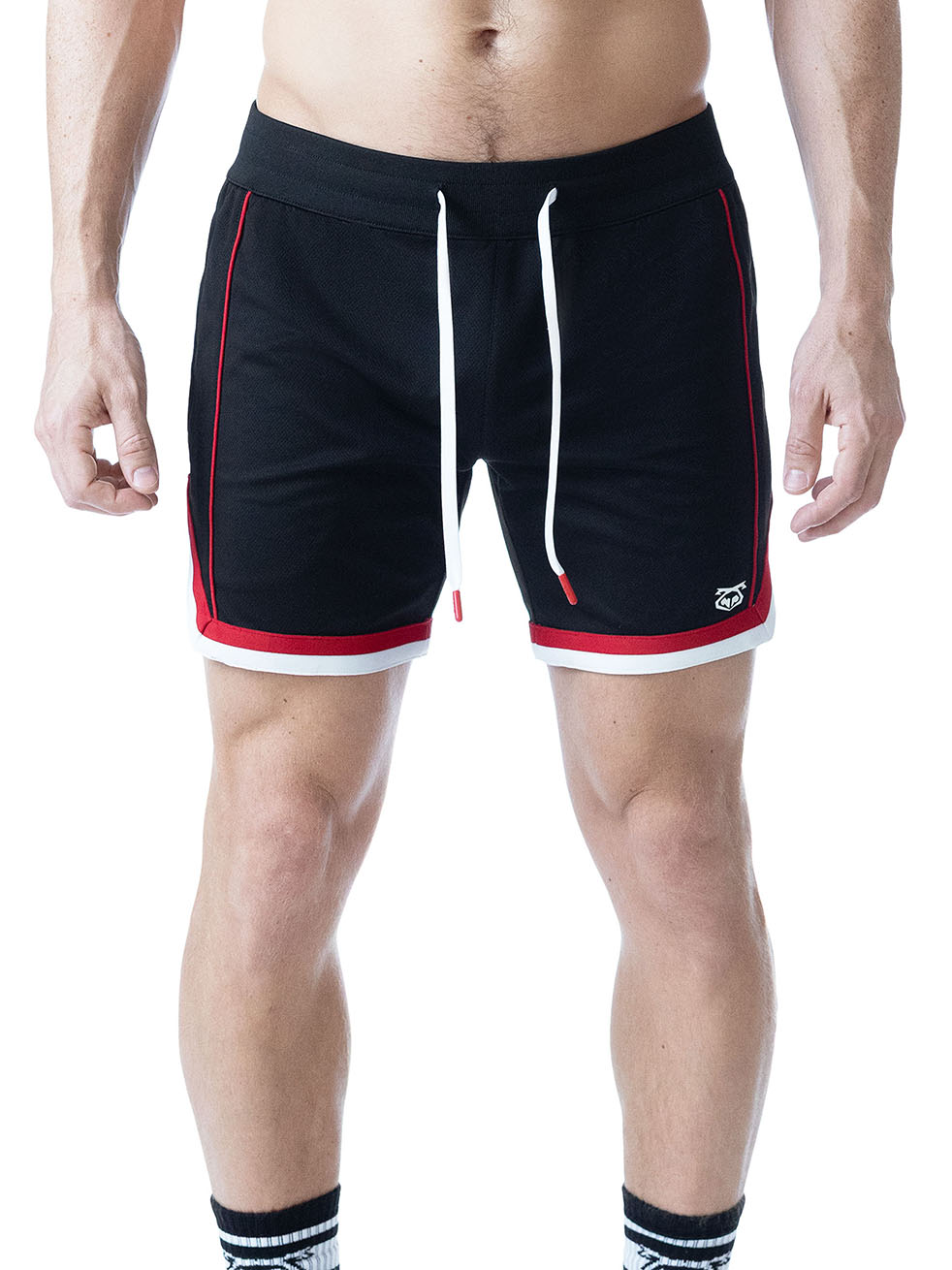 Nasty Pig Face Off Rugby Short Black System Red White - Fullkit.com