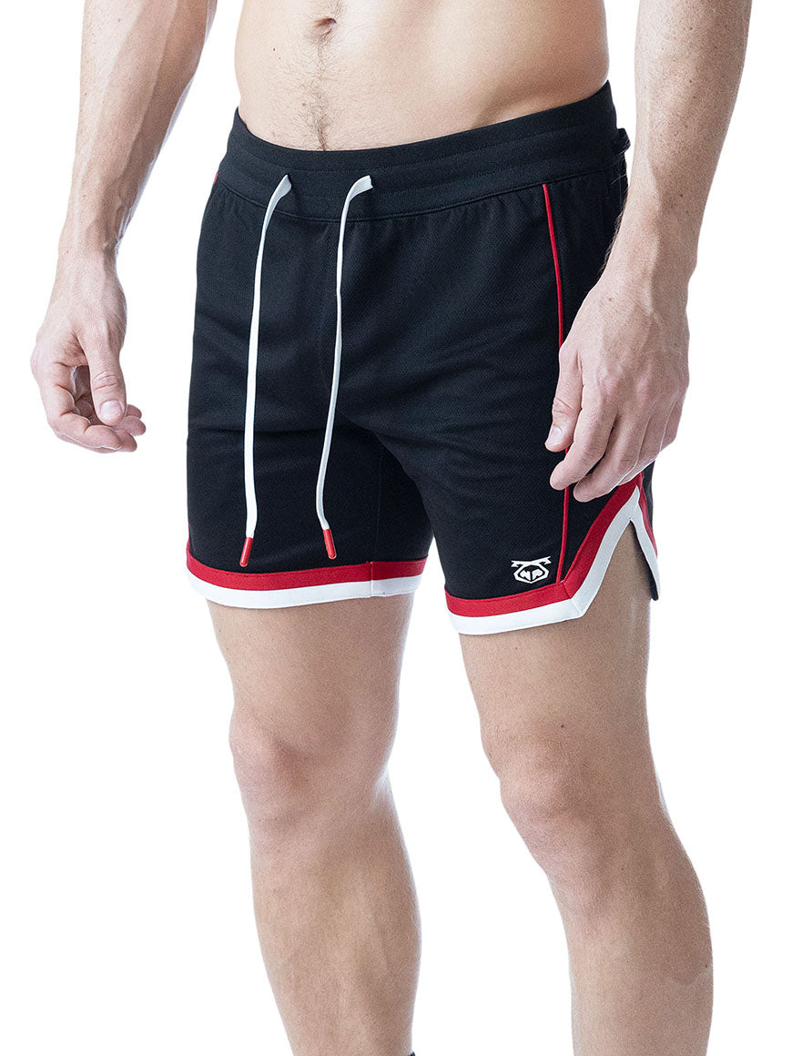 Nasty Pig Face Off Rugby Short Black System Red White - Fullkit.com