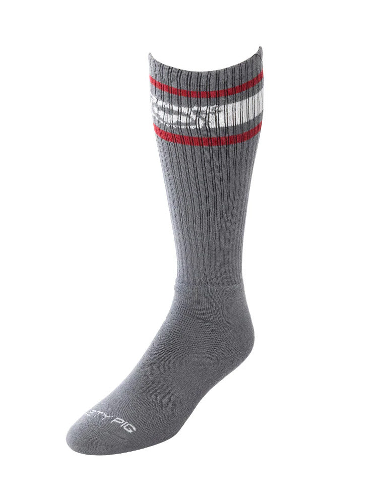 Nasty Pig Hook'd Up Sport Sock 3.0 Charcoal Grey Red White - Fullkit.com