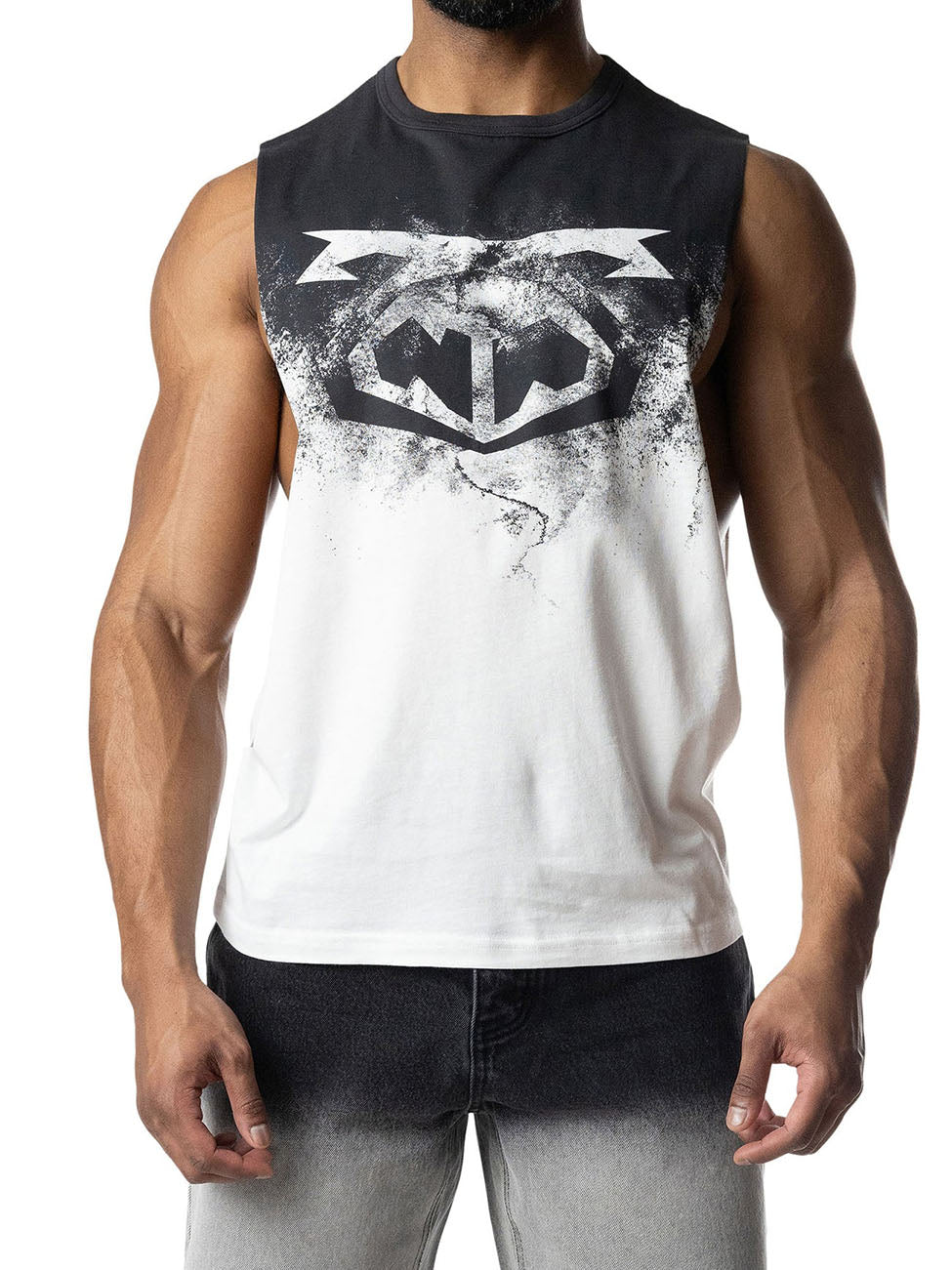 Nasty Pig Oxidize Brandmark Shredder Tank Top Black White - Fullkit.com
