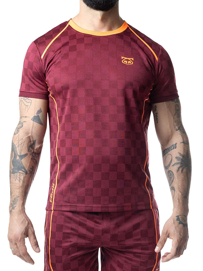 Nasty Pig Rival Tee Burgundy Vibrant Orange - Fullkit.com