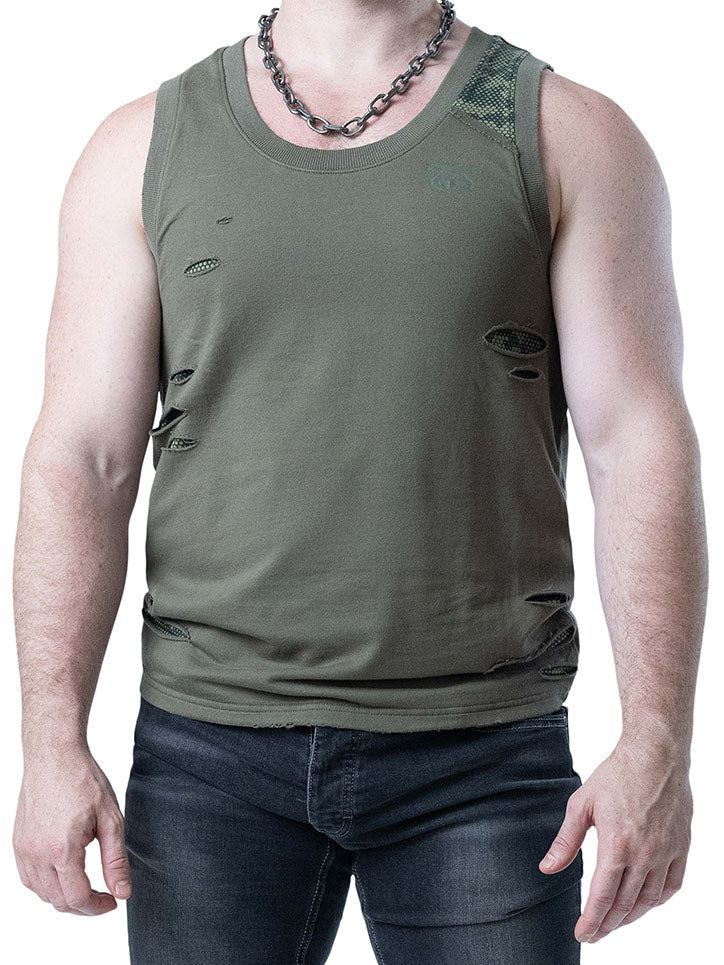 Nasty Pig Shred Tank Top Olive Green - Fullkit.com