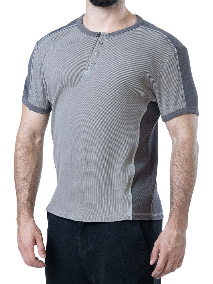Nasty Pig Thermo Henley Shirt Shark Grey Fossil Grey - Fullkit.com