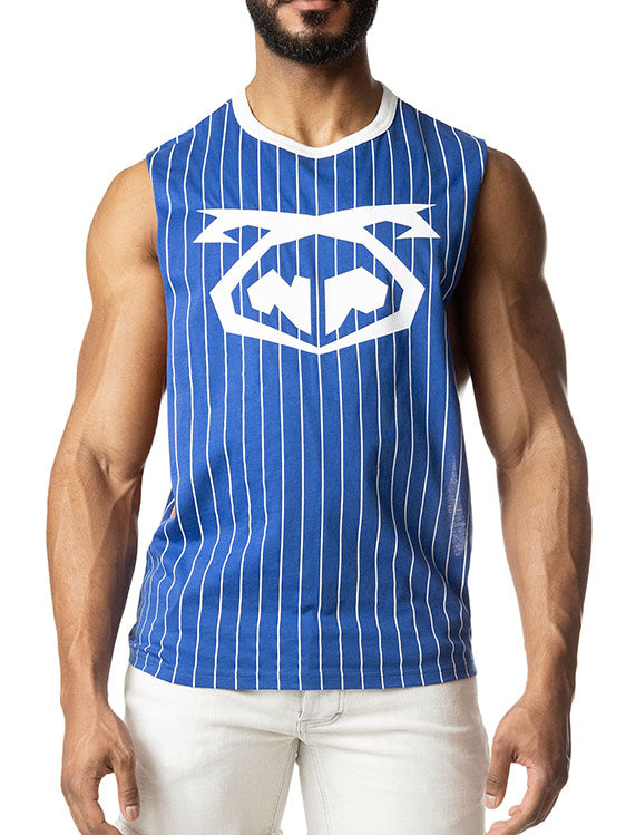 Nasty Pig Third Base Shredder Tank Top Quartz Blue White - Fullkit.com