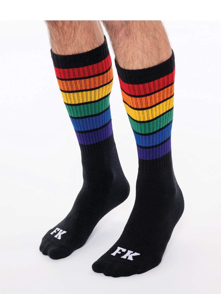 FK SPORT HIGH CALF RAINBOW SOCK BLACK - FullKit.com