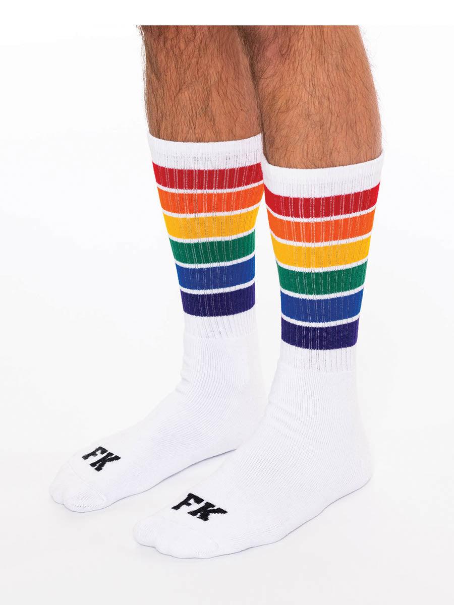 FK SPORT HIGH CALF RAINBOW SOCK WHITE - FullKit.com