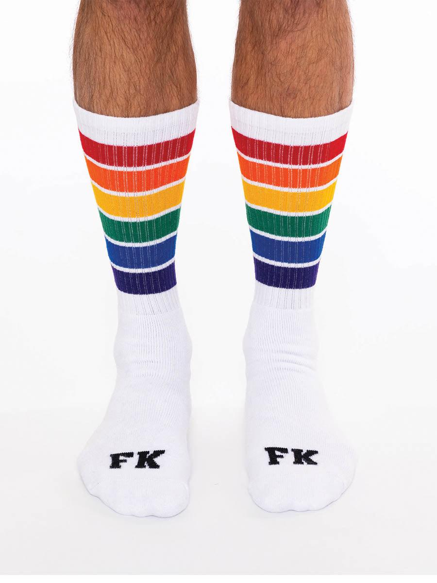 FK SPORT HIGH CALF RAINBOW SOCK WHITE - FullKit.com