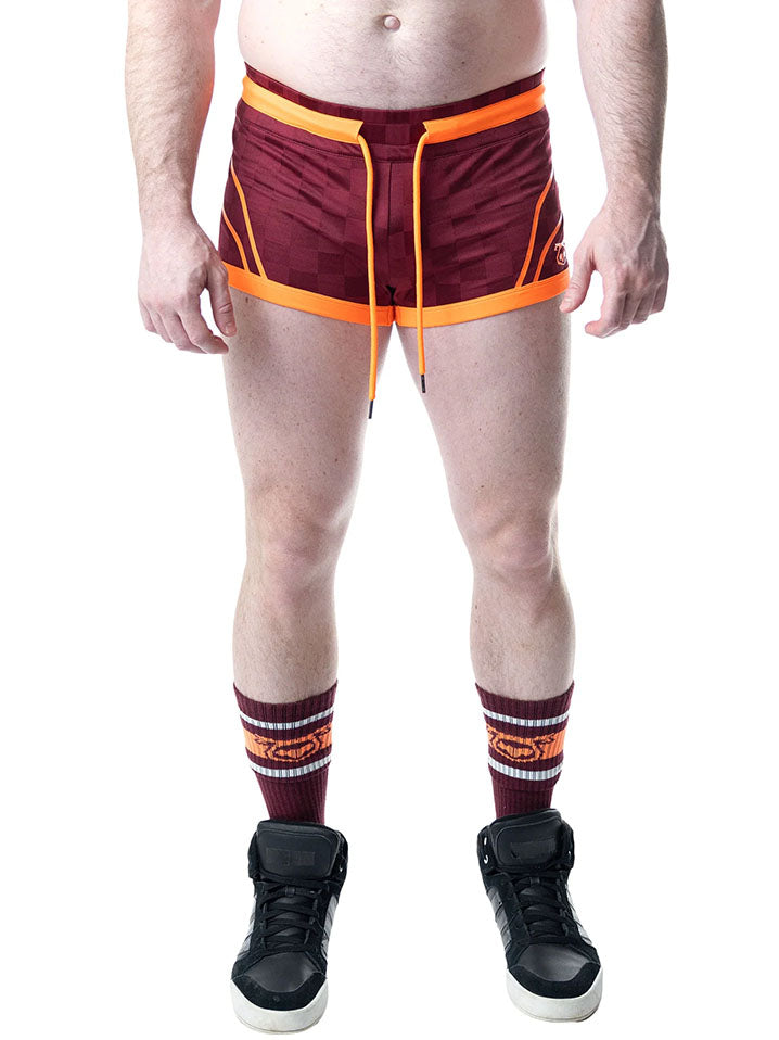 Rival Trunk Short Burgundy Vibrant Orange - Fullkit.com