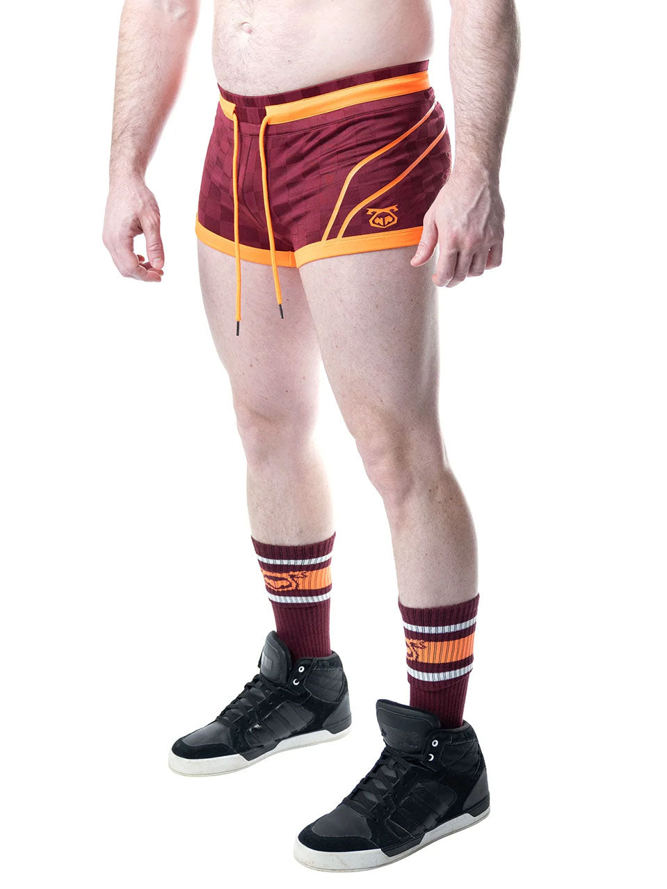 Rival Trunk Short Burgundy Vibrant Orange - Fullkit.com