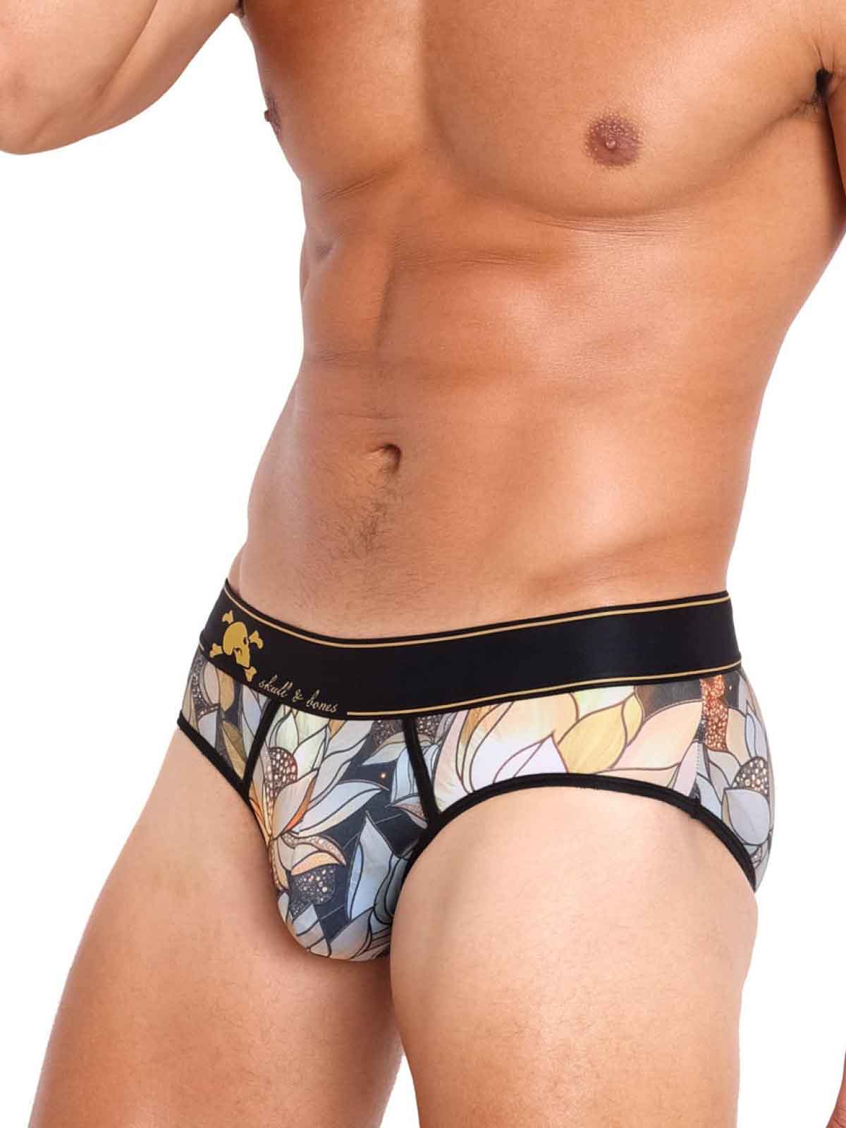 SKULL AND BONES STAINED GLASS LOTUS BRIEF  - FullKit.com