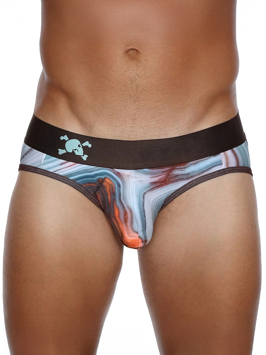 Skull and Bones Agate Stone Jock Brief Brown - Fullkit.com