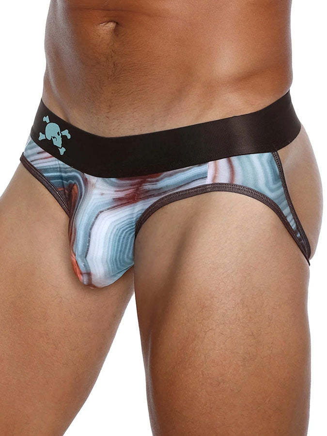 Skull and Bones Agate Stone Jock Brief Brown - Fullkit.com
