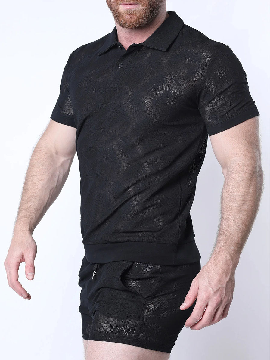 TIMOTEO AMALFI RESORT POLO SHIRT BLACK - Fullkit.com