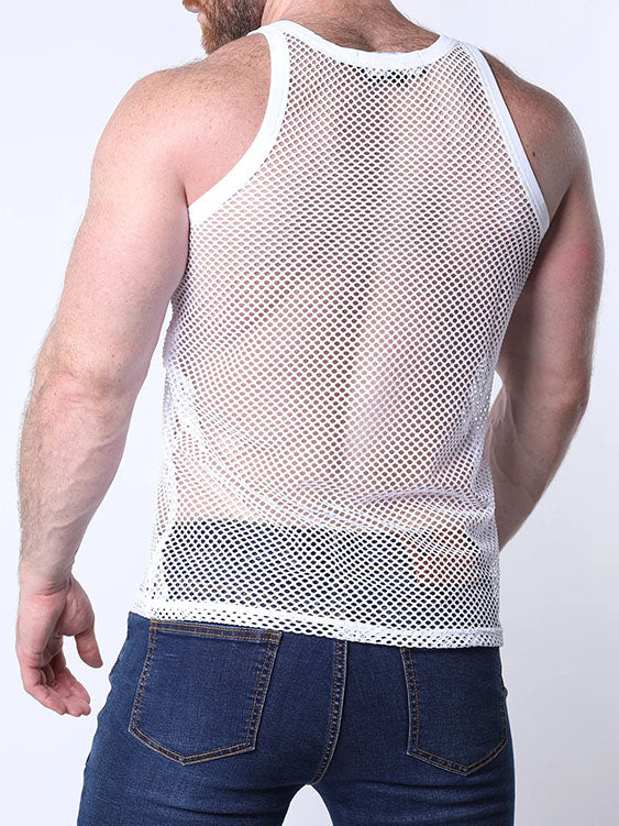Timoteo Santorini Mesh Tank White - Fullkit.com
