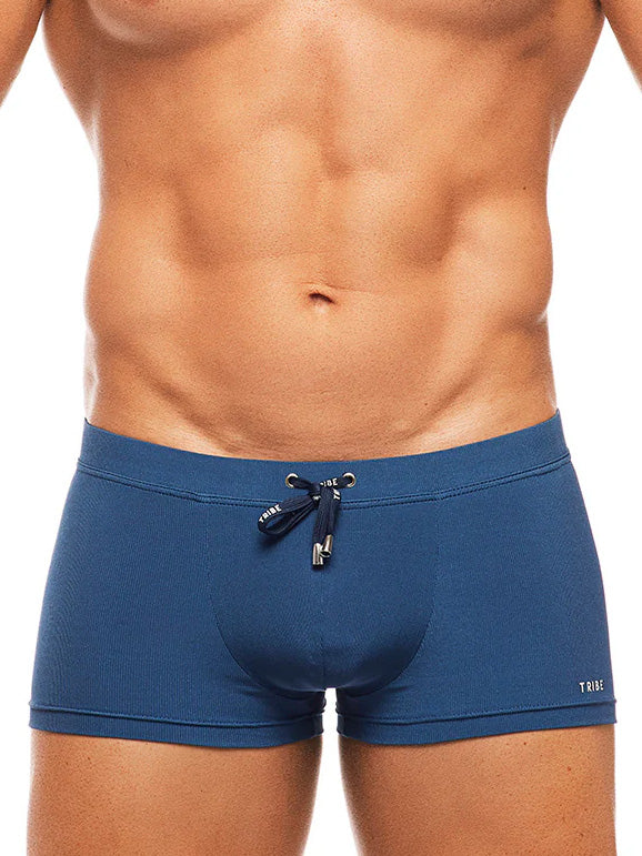 Tribe Brighton Ribbed Swim Trunk Navy - Fullkit.com