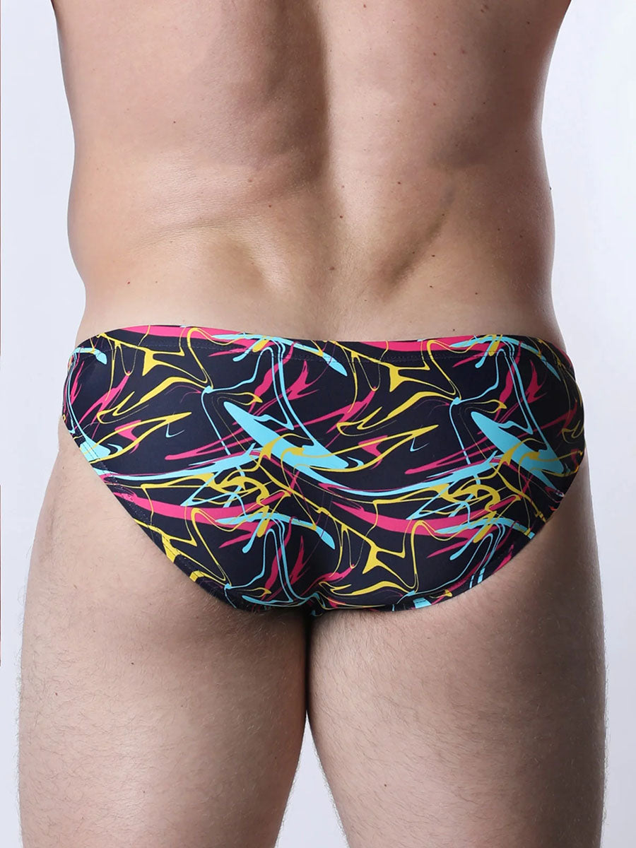 VAUX PULSE SWIM BRIEF BLACK MULTI COLOR - FULLKIT.COM