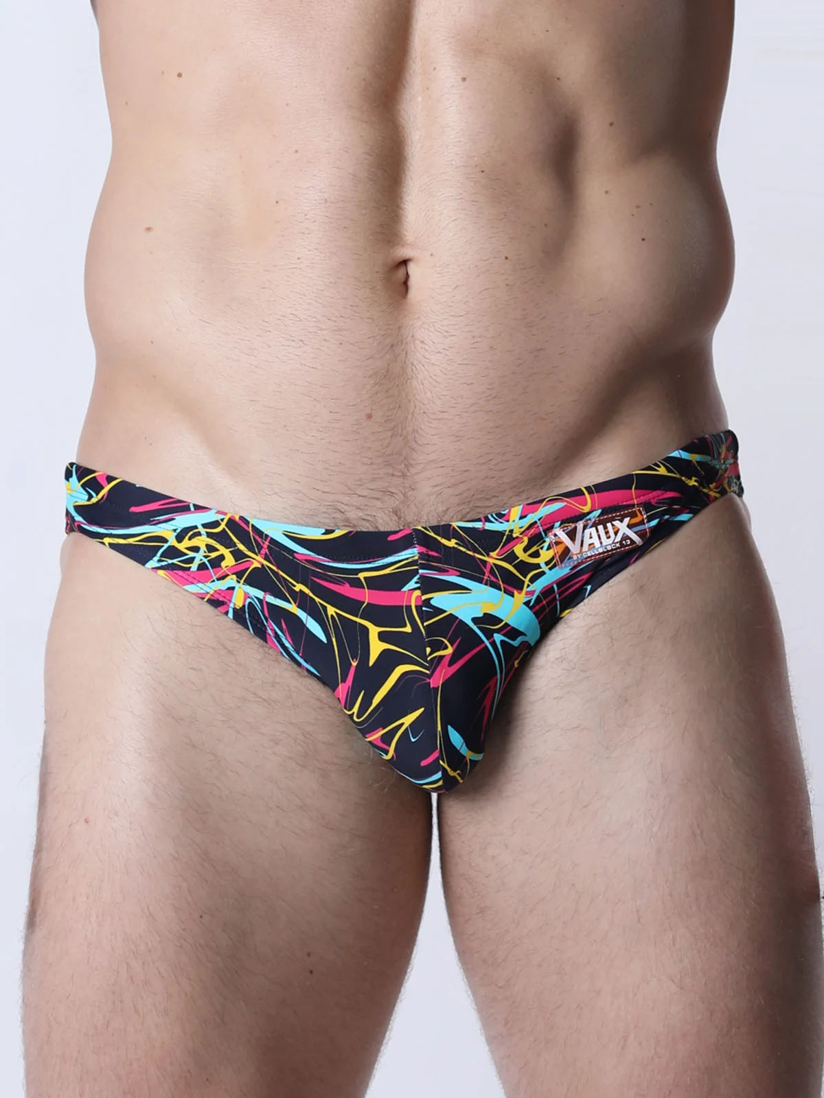 VAUX PULSE SWIM BRIEF BLACK MULTI COLOR - FULLKIT.COM