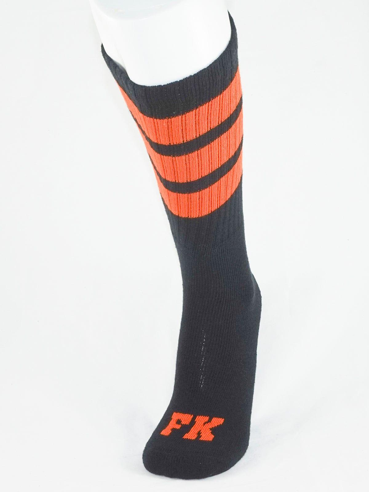 FK SPORT BLACK HIGH CALF TUBE SOCK ORANGE - FullKit.com