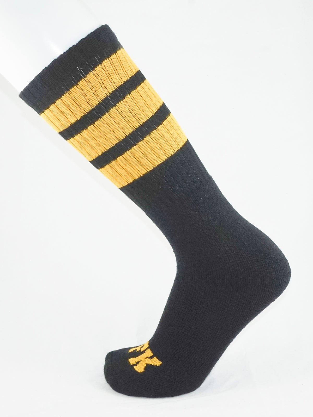 FK SPORT BLACK HIGH CALF TUBE SOCK GOLD - FullKit.com