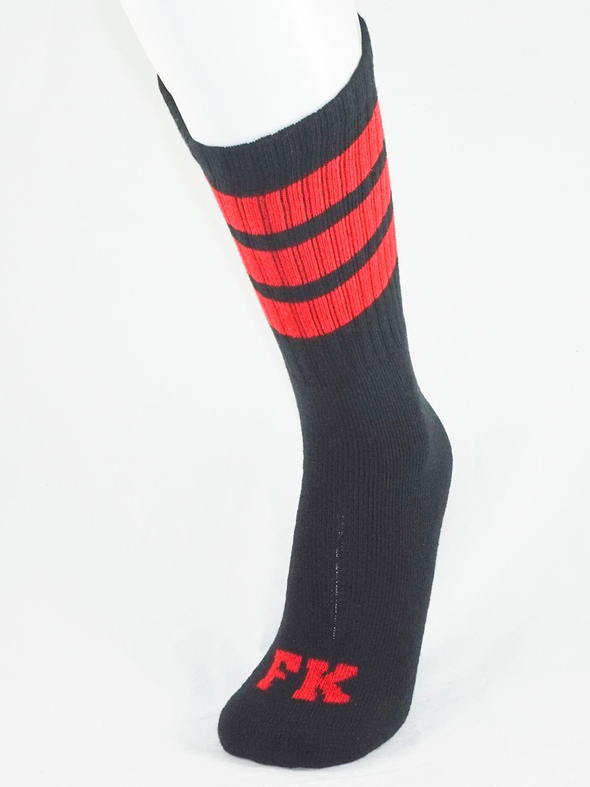 FK SPORT BLACK HIGH CALF TUBE SOCK RED - FullKit.com