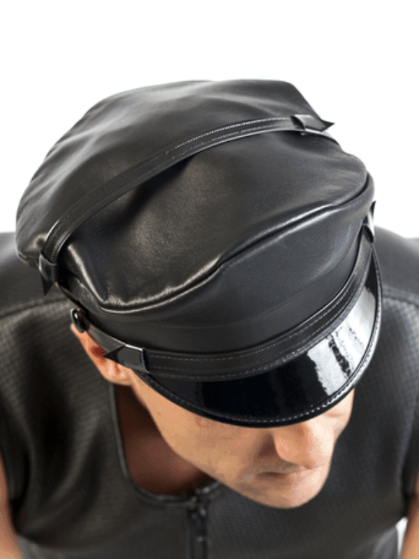 LEATHER MASTER CAP, BLACK, LOW RISE - FullKit.com