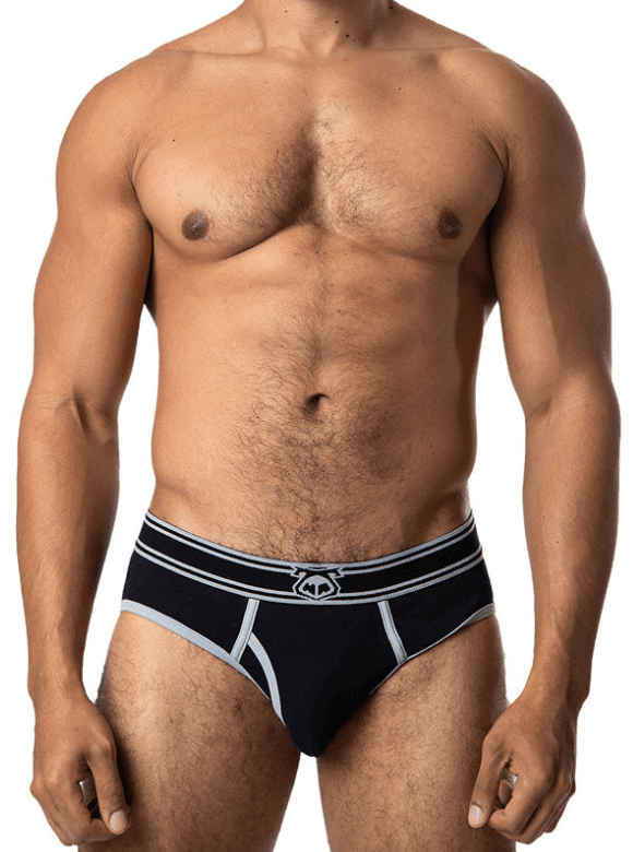NASTY PIG CORE Y-FRONT BRIEF BLACK GRAY - FullKit.com